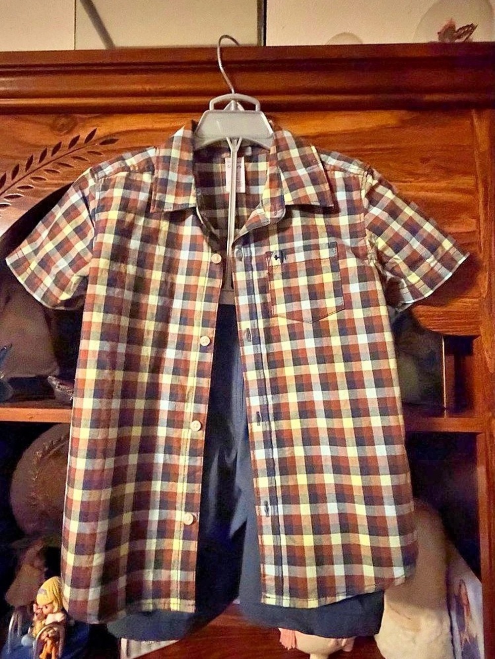 carter's Boys Plaid Matching Set Size 5T